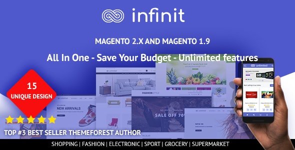Magento2 Infinit 主题 - Multipurpose Responsive Magento 2 and 1 Theme (支持2.4.x)