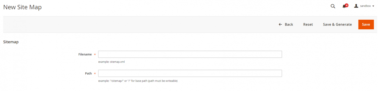 magento 2添加站点地图