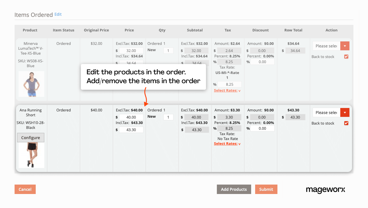 M2订单编辑插件 (Mageworx Order Editor extension for Magento 2)